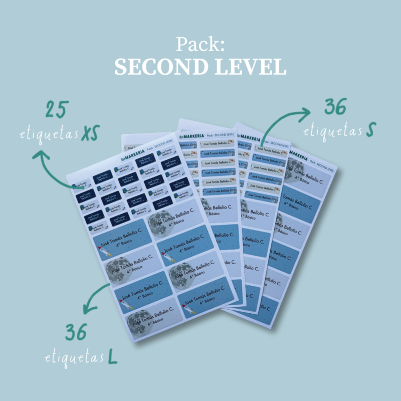 Pack Second Level - Autoadhesivos